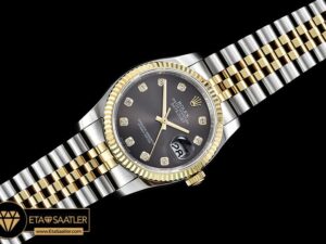 RDJ0268A - DateJust Jub Flt YGSS Dark Grey Diam BP A3135 Mod - 10.jpg